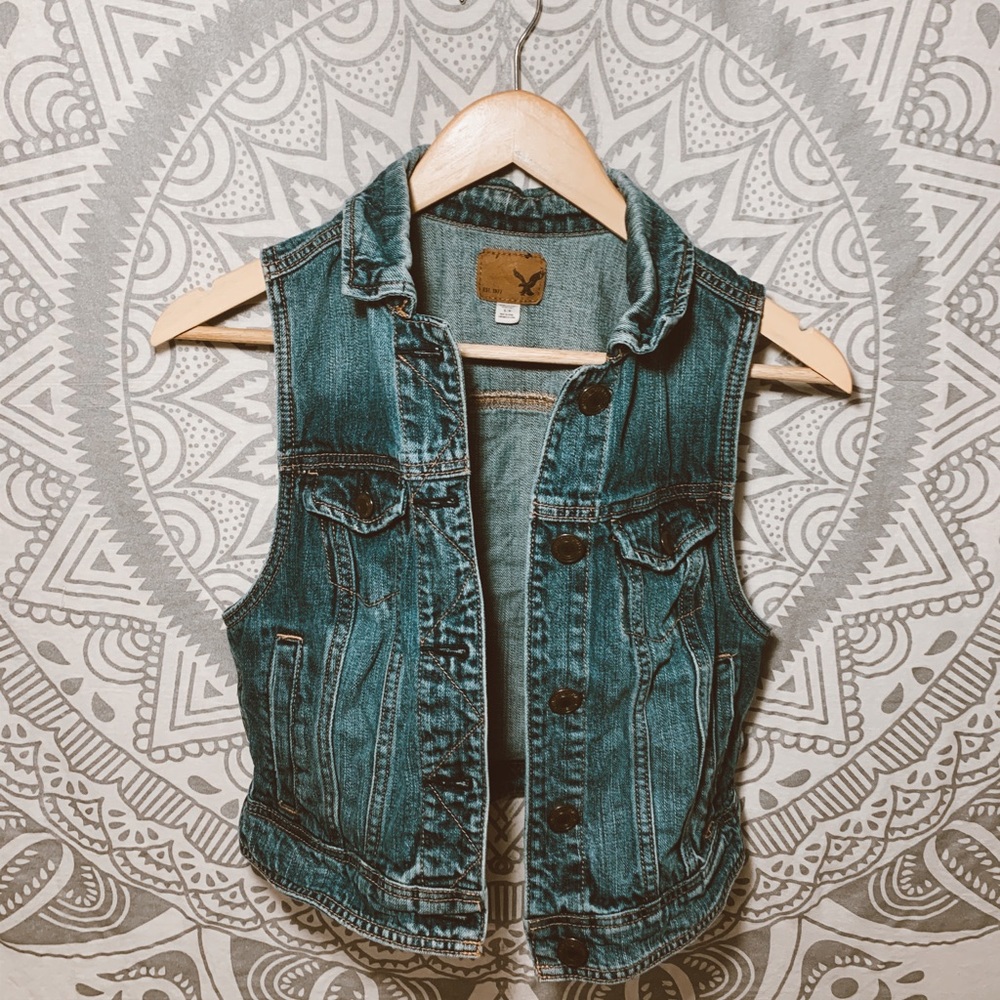 Vintage American Eagle Denim Vest